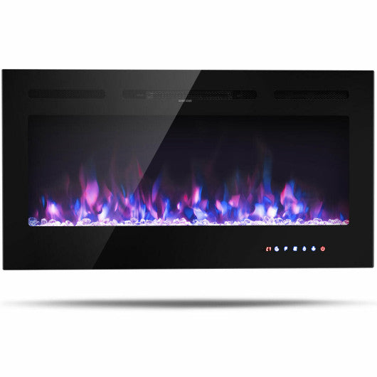 40-Inch Electric Fireplace Recessed with Thermostat on Sale