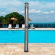 7.2 Feet 9.3 Gallon Solar Heated Shower with Adjustable Head and Foot Tap For Sale