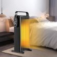 1500W Electric Space Heater Oil Filled Radiator Heater with Foldable Rack-Black For Discount