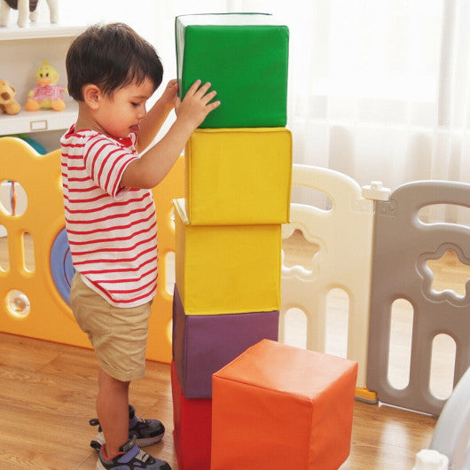 12 Pieces 5.5 Inch Soft Colorful Foam Building Blocks Online Sale