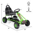 4 Wheel Pedal Powered Ride On with Adjustable Seat-Green Online now