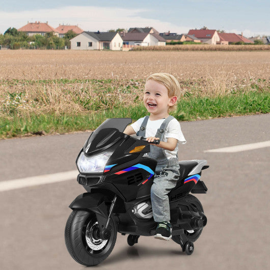 12V Kids Ride On Motorcycle Electric Motor Bike-Black For Discount