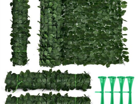 4 Pieces 118 x 39 Inch Artificial Ivy Privacy Fence Screen for Fence Decor For Discount