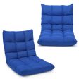 14-Position Adjustable Folding Lazy Gaming Sofa-Blue Hot on Sale