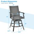 2 Pieces Patio Swivel Bar Chair Set with 4D Air Fiber Cushion Online