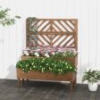 2-Tier Raised Garden Bed with Trellis-Brown on Sale