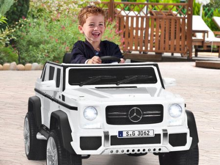 12V Licensed Mercedes-Benz Kids Ride On Car-White Online now