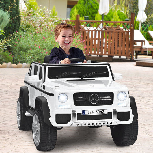 12V Licensed Mercedes-Benz Kids Ride On Car-White Online now