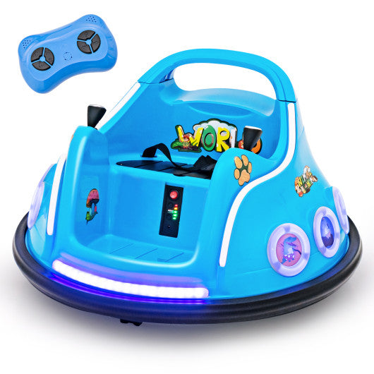 12V Electric Ride On Car with Remote Control and Flashing LED Lights-Navy Online Sale