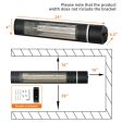 1500W Outdoor Electric Patio Heater with Remote Control-Black on Sale