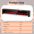 1400W Electric Baseboard Heater with Realistic Multicolor Flame-Black on Sale