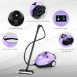 2000W Heavy Duty Multi-purpose Steam Cleaner Mop with Detachable Handheld Unit-Purple For Discount