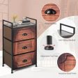 Industrial 3-Layers Fabric Dresser with Fabric Drawers and Steel Frame Hot on Sale