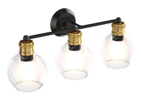 Modern 3-light Bubbled Glass Vanity Light For Cheap