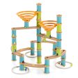 162 Pieces Bamboo Marble Run Educational Learning Toy Set For Sale