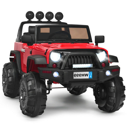 12 V Kids Ride On Truck with Remote Control and Double Magnetic Door-Red on Sale