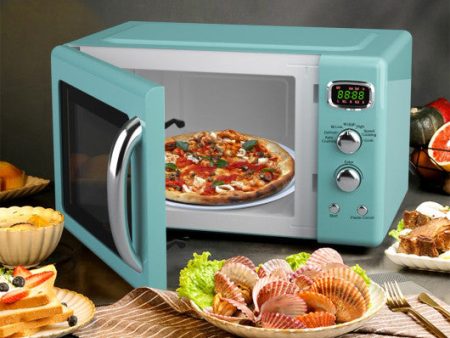 0.9 Cu.ft Retro Countertop Compact Microwave Oven-Green Supply