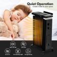 1500W Portable Oil Filled Radiator Heater with 3 Heat Settings-Black Fashion