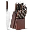 15 Pieces Stainless Steel Knife Block Set with Ergonomic Handle Discount