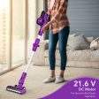 3-in-1 Handheld Cordless Stick Vacuum Cleaner with 6-cell Lithium Battery-Purple Fashion