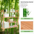 4 Tiers Multifunction Bamboo Storage Shoe Rack for Entryway Hallway For Discount