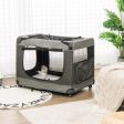 Portable Folding Dog Soft Crate Cat Carrier with 4 Lockable Wheels-XXL Online