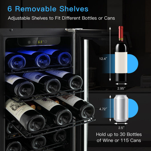 15 Inch 30-Bottle Wine Cooler with Temperature Memory Discount