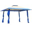 13 Feet x 13 Feet Pop Up Canopy Tent Instant Outdoor Folding Canopy Shelter-Blue Online now