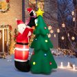 6 Feet Inflatable Christmas Tree and Santa Claus with LED and Air Blower Sale