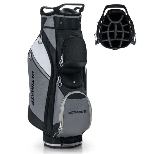 14-Way Golf Cart Stand Bag with Waterproof Rain Hood Online Sale