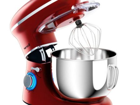 6.3 Quart Tilt-Head Food Stand Mixer 6 Speed 660W-Red Discount