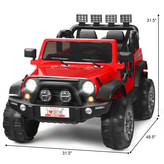 12V 2-Seater Ride on Car Truck with Remote Control and Storage Room-Red Supply