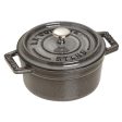 Staub Cast Iron 0.25-qt Mini Round Cocotte - Graphite Grey Supply