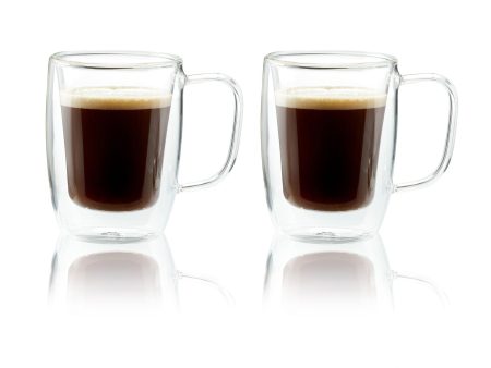 Henckels Cafe Roma 2-pc Double-Wall Glassware 4.5oz. Double Espresso Mug Set For Discount