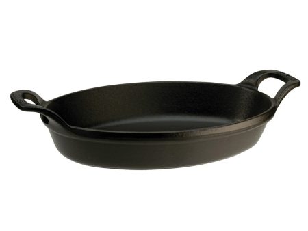 Staub Cast Iron 11-inch x 8-inch Oval Baking Dish - Matte Black Cheap