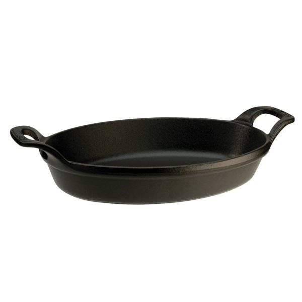 Staub Cast Iron 11-inch x 8-inch Oval Baking Dish - Matte Black Cheap