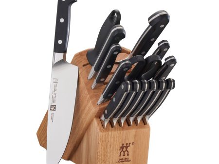 Zwilling Pro 16-pc Knife Block Set - Natural Hot on Sale