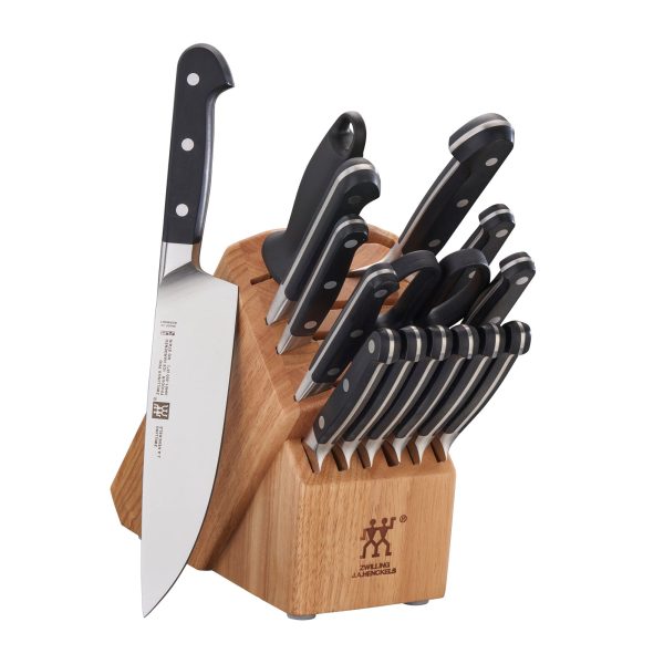 Zwilling Pro 16-pc Knife Block Set - Natural Hot on Sale