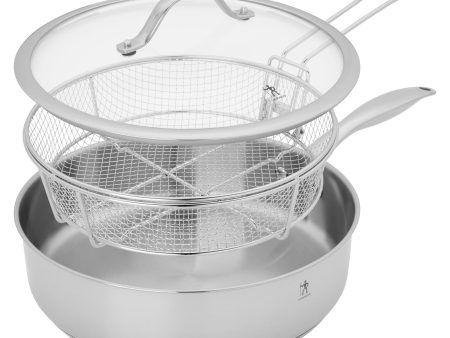 Henckels Aragon 5-qt Stainless Steel Saute Pan with Lid & Fryer Basket For Discount