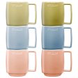 Staub Ceramic Dinnerware 6-pc 12 oz. Mug Set - Macaron Pastels Cheap