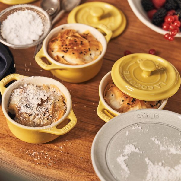 Staub Ceramic 3-pc Mini Round Cocotte Set - Citron Online now