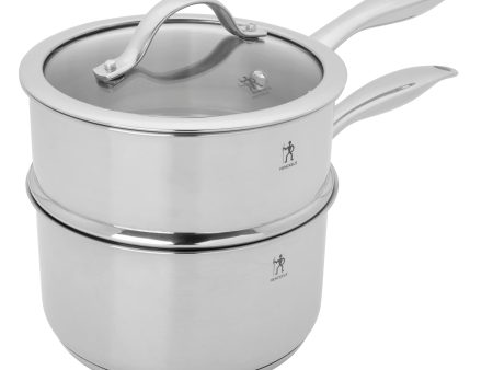 Henckels Aragon 2.5-qt Stainless Steel Saucepan with lid & steamer insert on Sale