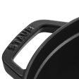 Staub Cast Iron Round Cocotte, Dutch Oven, 9-quart, serves 9-10, Made in France, Matte Black Fashion