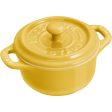 Staub Ceramic 3-pc Mini Round Cocotte Set - Citron Online now