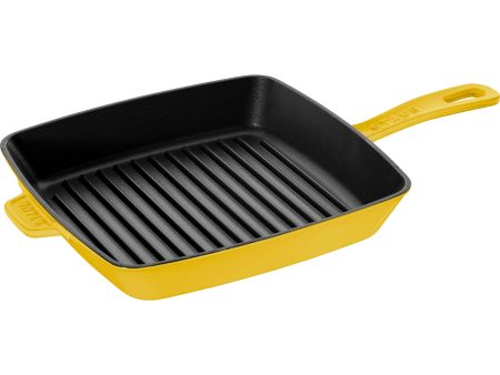 Staub Cast Iron 12-inch Square Grill Pan - Citron For Sale